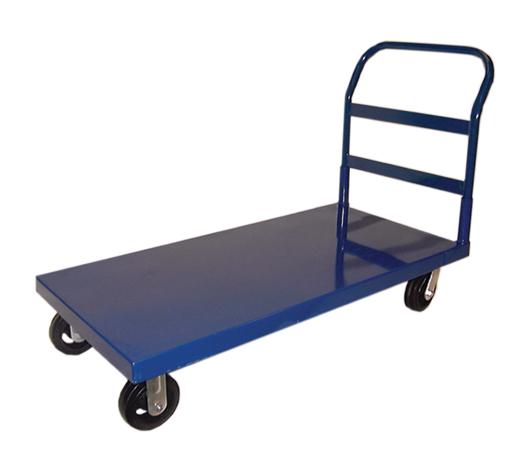 Heavy-Duty Blue Platform Cart with Smooth Surface